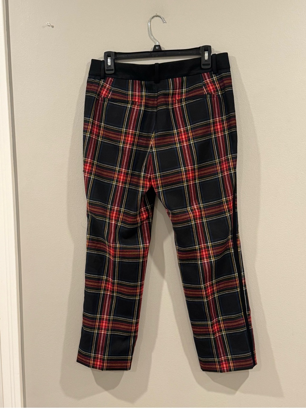 Women's J. Crew Tartan Plaid Wool Pants, Size 8 NEW Christmas Winter - Picture 4 of 7